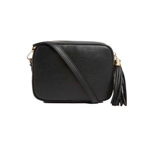 Zara Black Leather Cross Body Bag